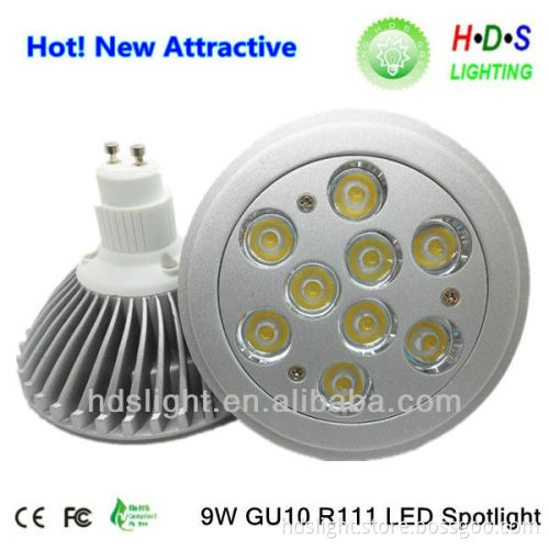 GU10 9W LED Spot Light With Die-casting Aluminum Radiator